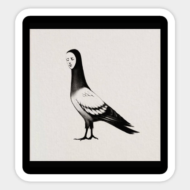 pigeon body Sticker by JESH